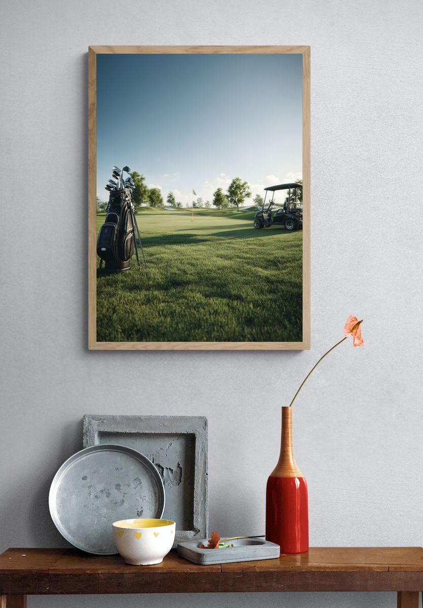 Golf Course Landscape Photography Poster. — room view 3