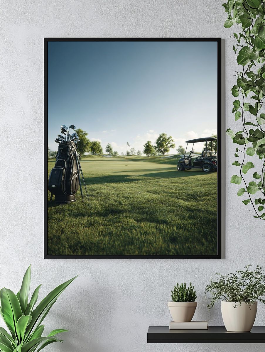 Golf Course Landscape Photography Poster. — room view 4