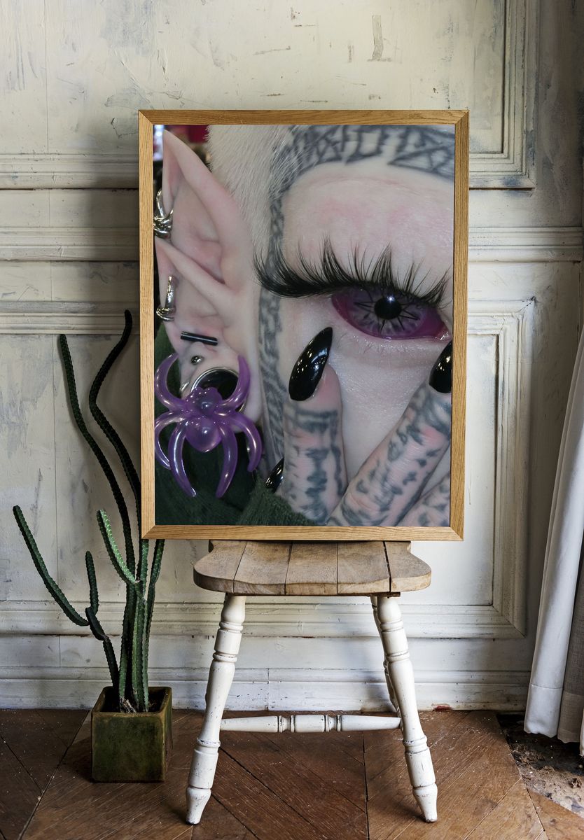 Gothic Eye Portrait Photography Poster. — room view 1