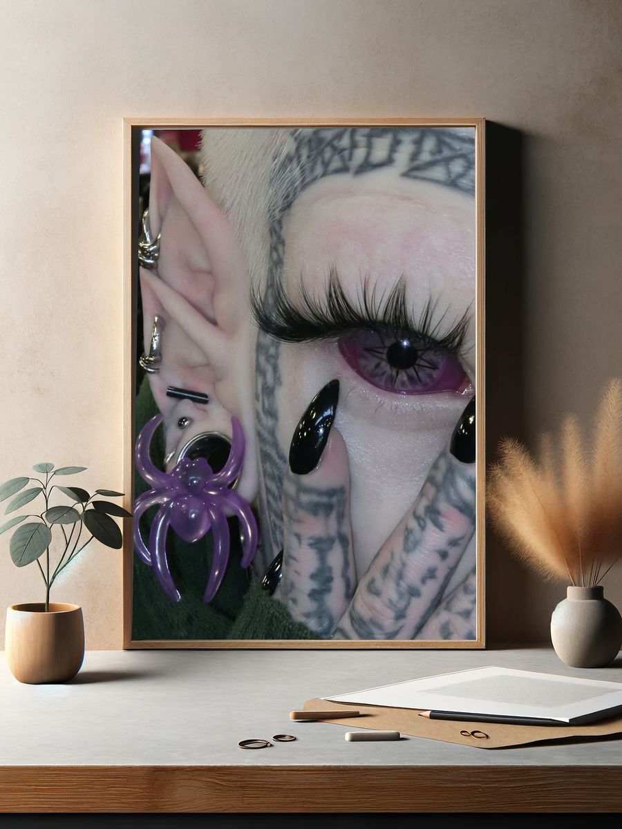 Gothic Eye Portrait Photography Poster. — room view 2