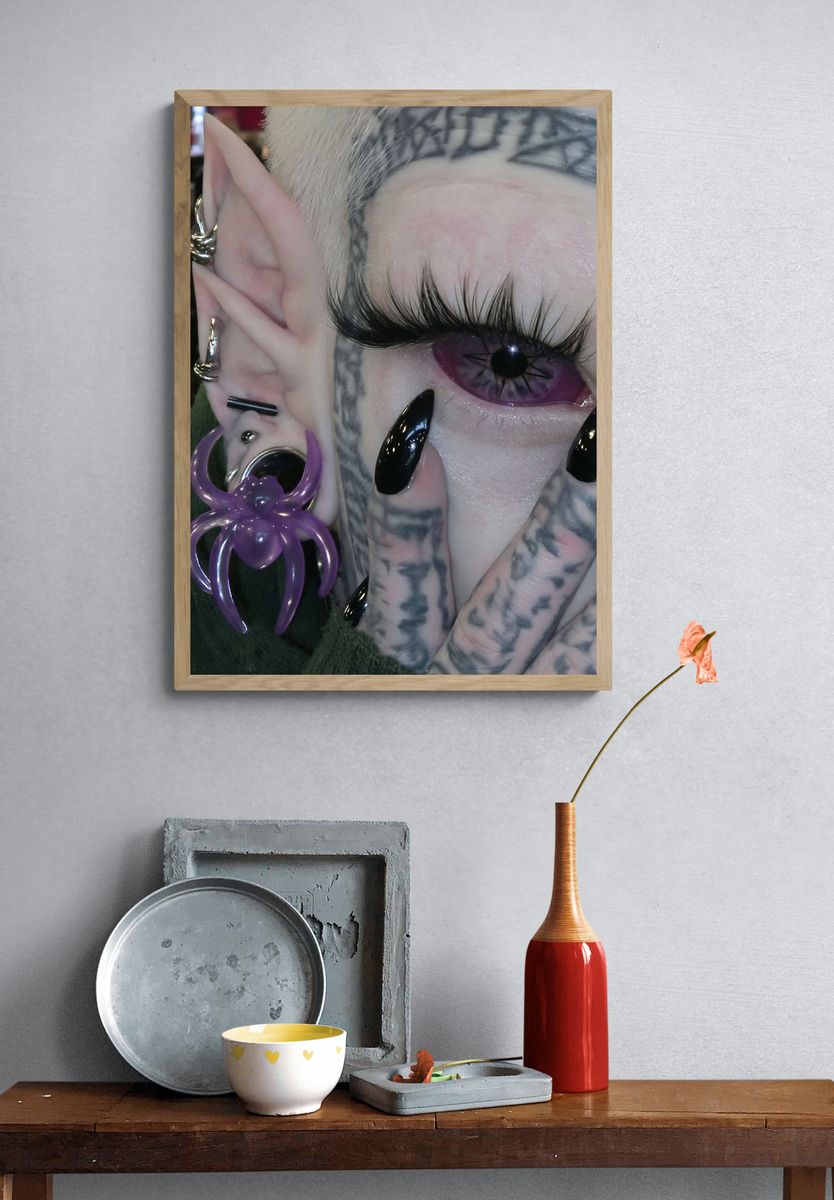 Gothic Eye Portrait Photography Poster. — room view 3