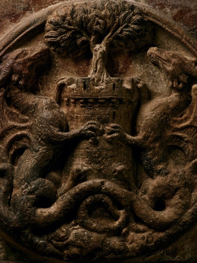 Gothic Stone Relief Print. poster detail
