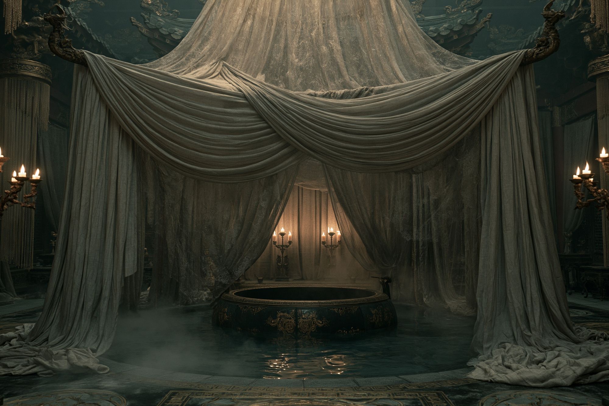 Gothic Ritual Chamber Print. poster — fine-art art