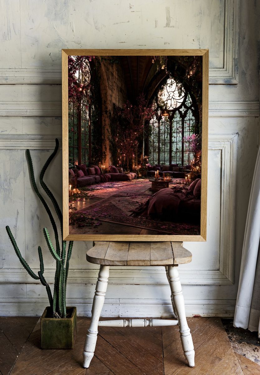 Enchanted Gothic Conservatory Poster. — room view 1