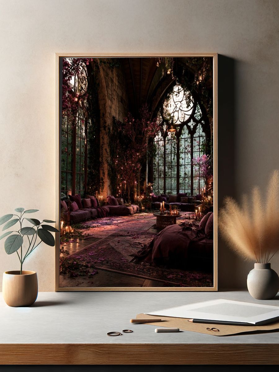 Enchanted Gothic Conservatory Poster. — room view 2