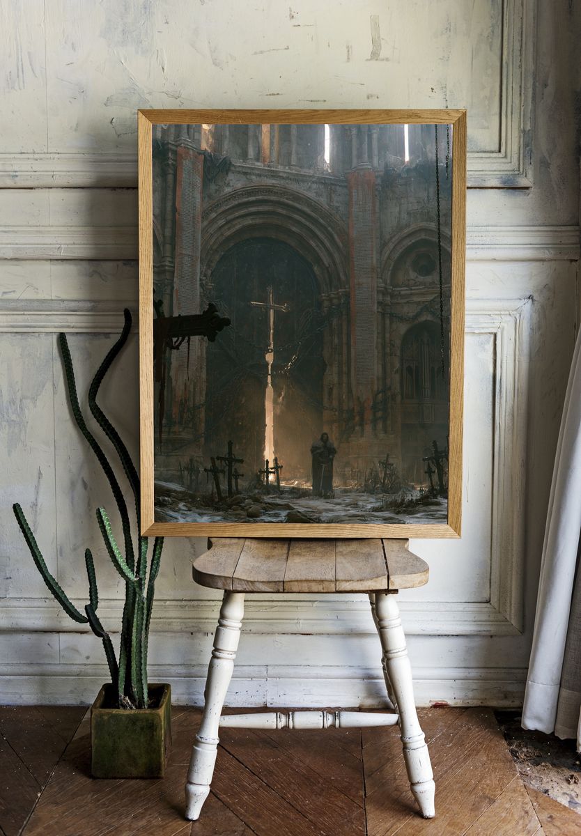 Gothic Ruins Cathedral Poster. room preview