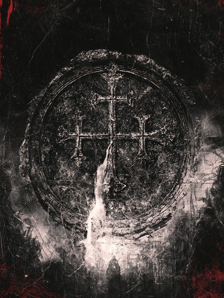 Cracked Cross Gothic Poster. poster detail