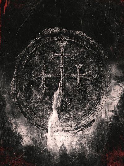 Cracked Cross Gothic Poster. poster