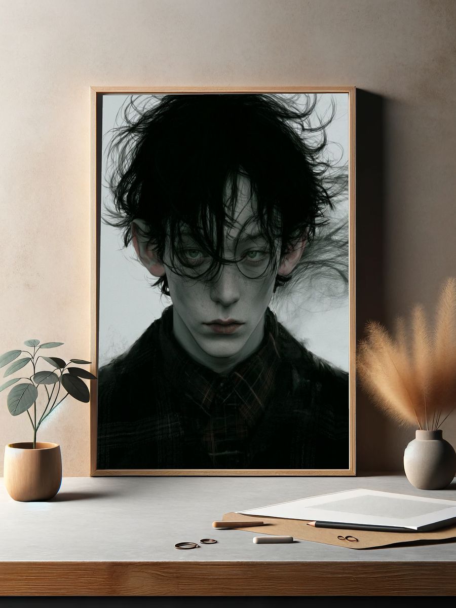 Gothic Portrait Photography Poster. — room view 2