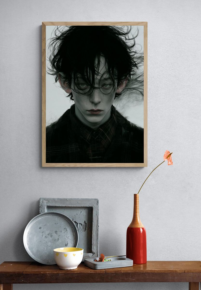 Gothic Portrait Photography Poster. — room view 3
