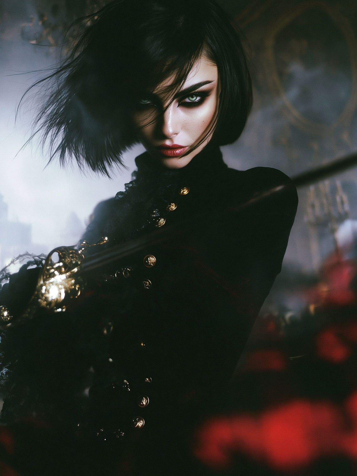 Gothic Portrait Fashion Poster. poster detail