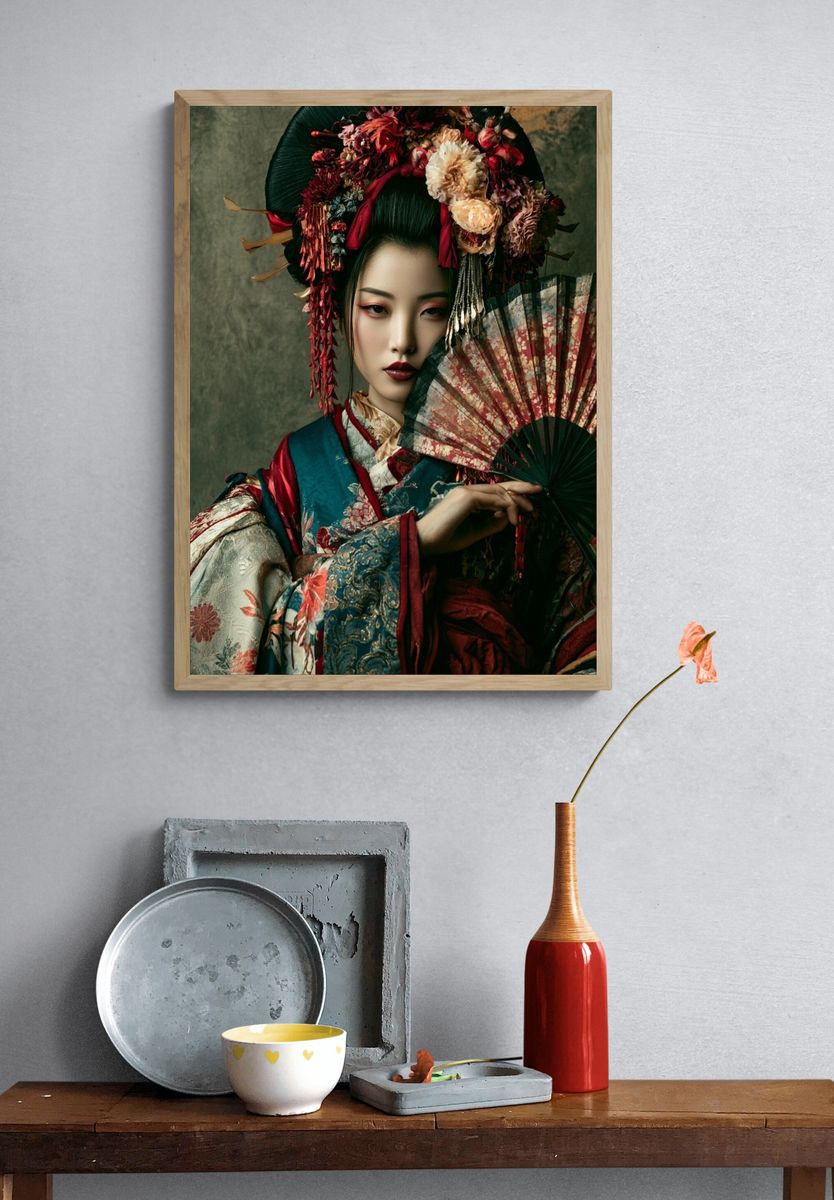 Geisha Portrait Photography Poster. — room view 3