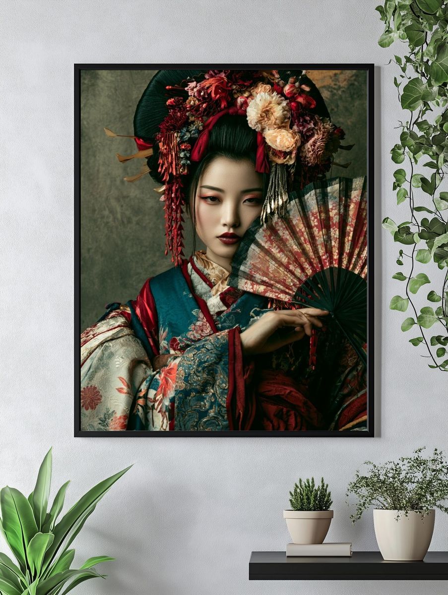Geisha Portrait Photography Poster. — room view 4