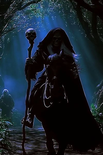 Grim Reaper Forest Scene Poster.