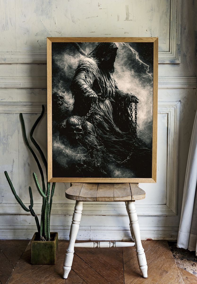 Grim Reaper Dark Fantasy Poster. room preview
