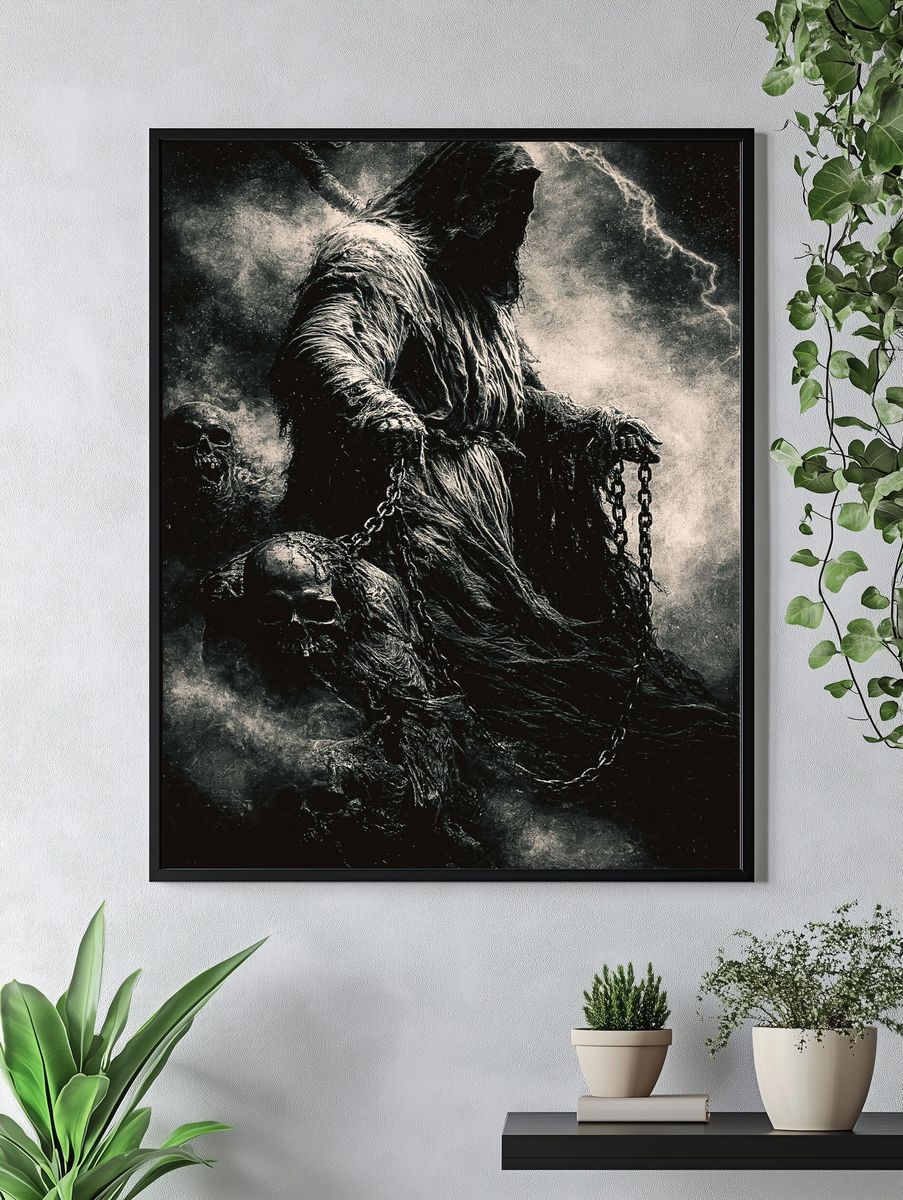 Grim Reaper Dark Fantasy Poster. — room view 4