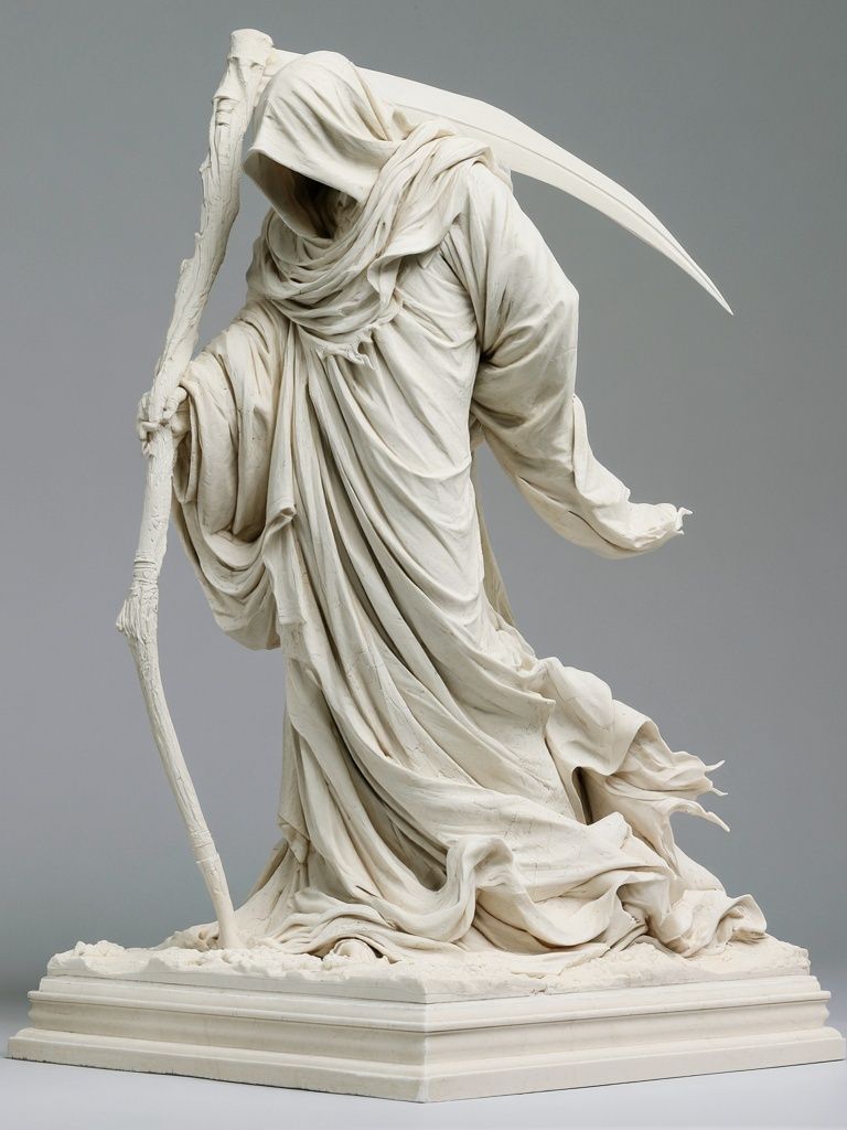 Grim Reaper Sculpture Photography Poster. poster — photography art