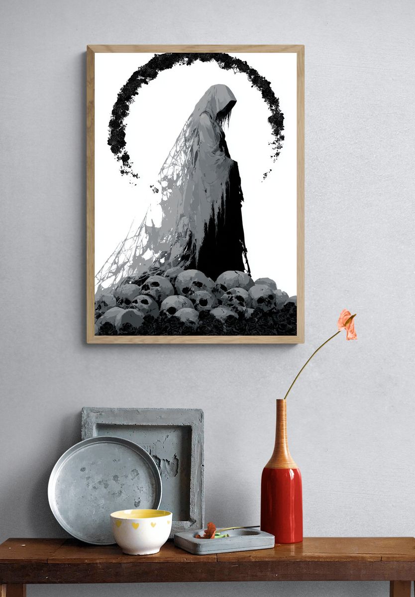 Grim Reaper Skull Arch Print. — room view 3