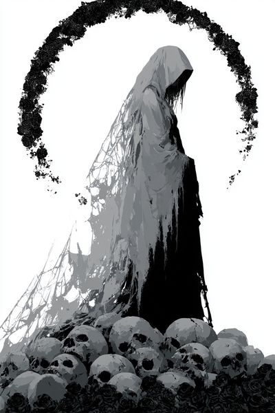 Grim Reaper Skull Arch Print. poster print