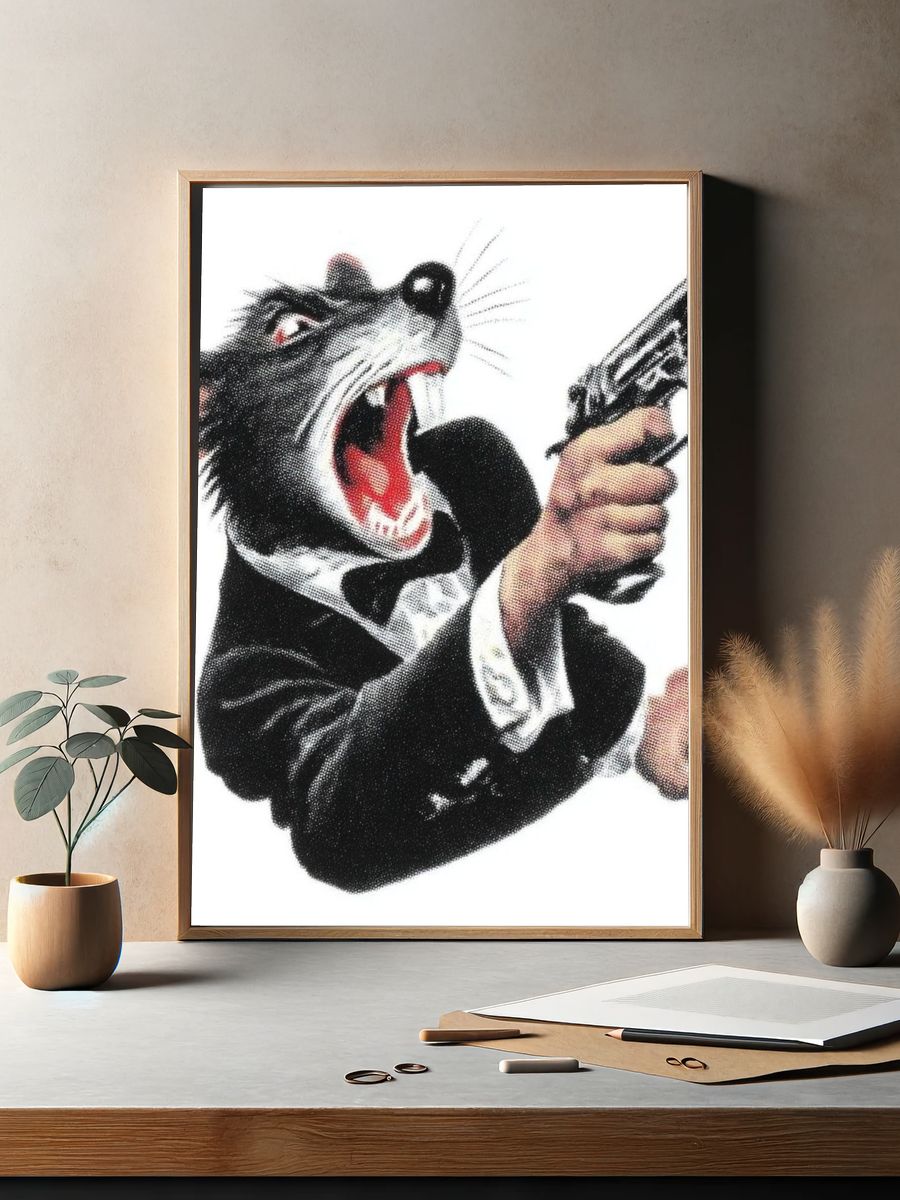 Gangster Rat — Vintage Print. — room view 2