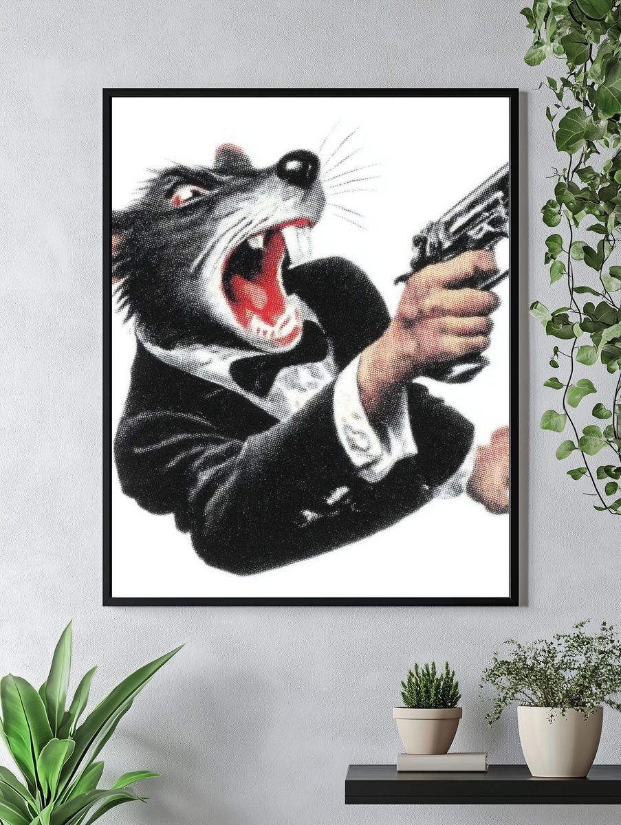 Gangster Rat — Vintage Print. — room view 4