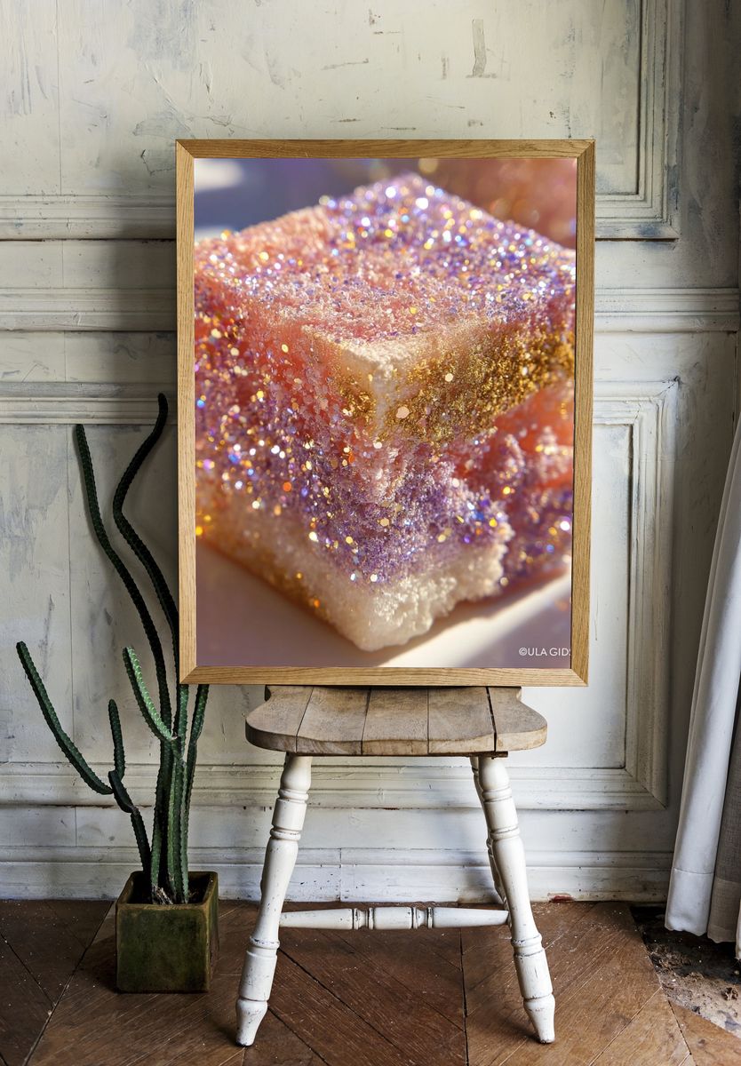 Glittering Sugar Cube — Photography Print. — room view 1
