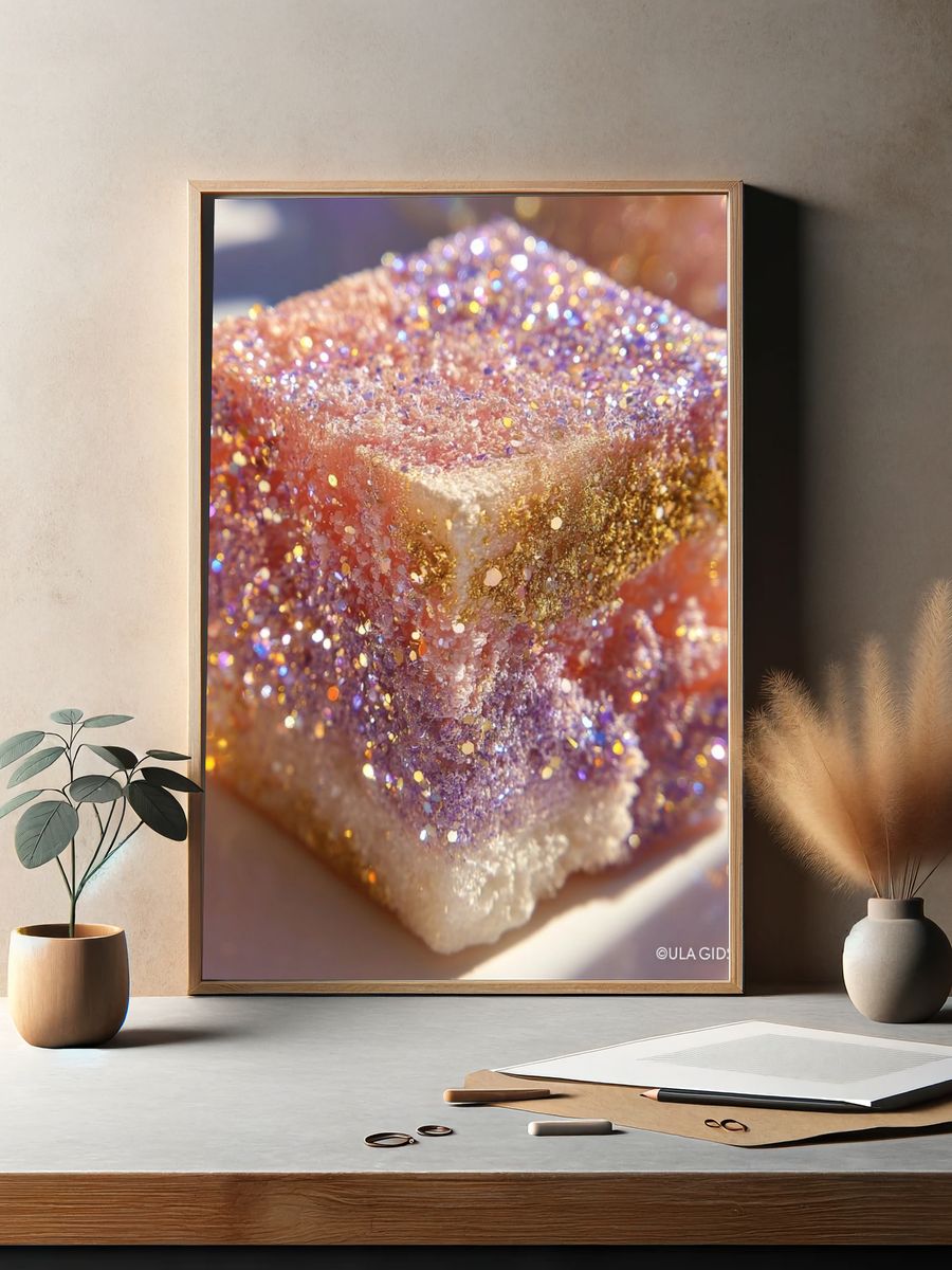 Glittering Sugar Cube — Photography Print. — room view 2