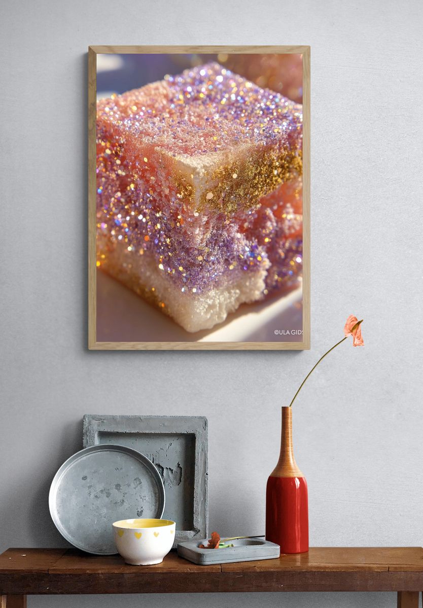 Glittering Sugar Cube — Photography Print. — room view 3