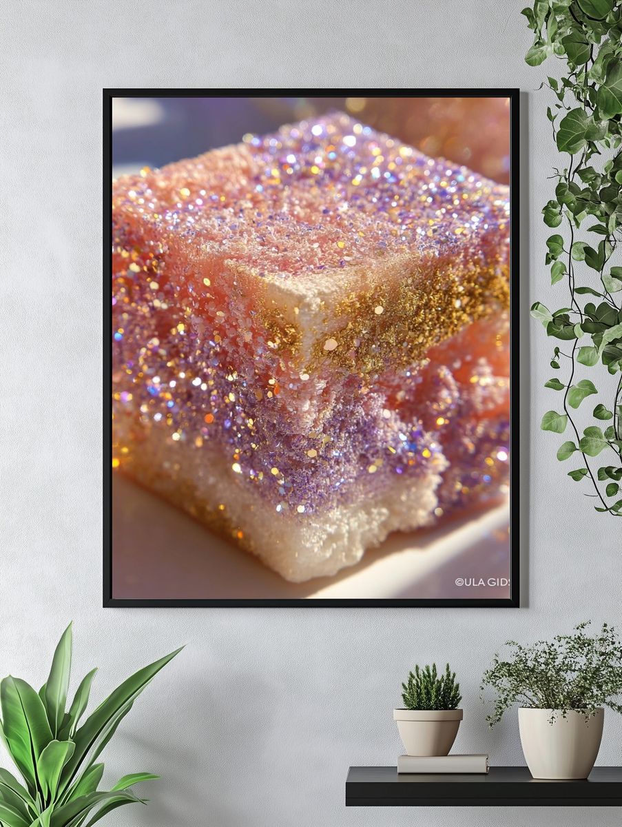 Glittering Sugar Cube — Photography Print. — room view 4