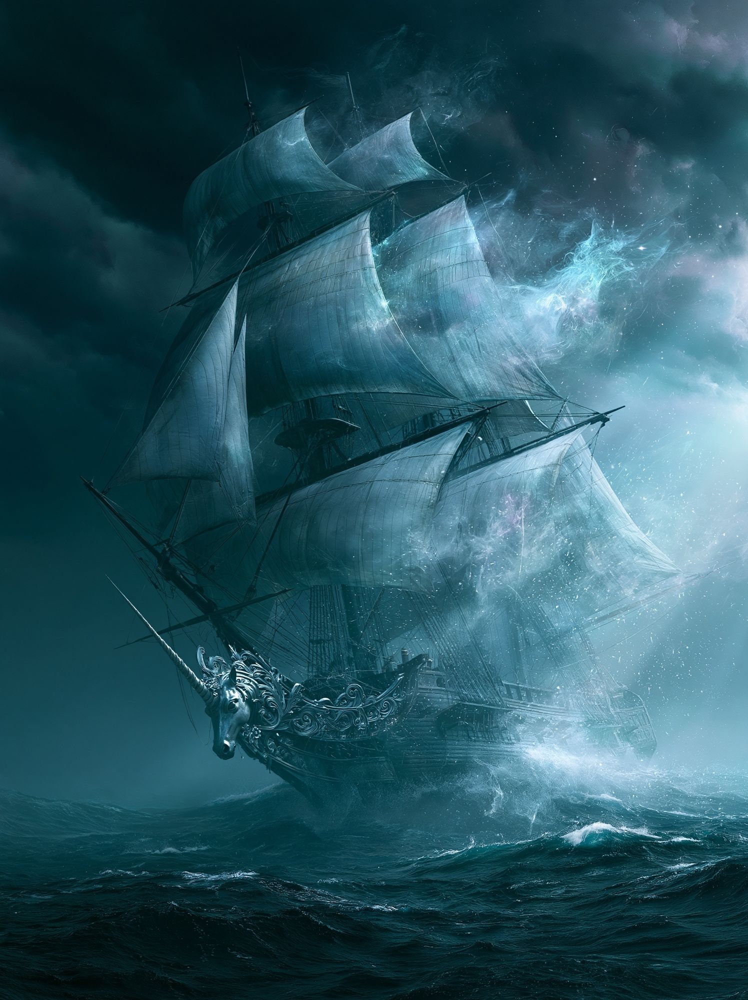 Ghost Ship Fantasy Poster. poster detail