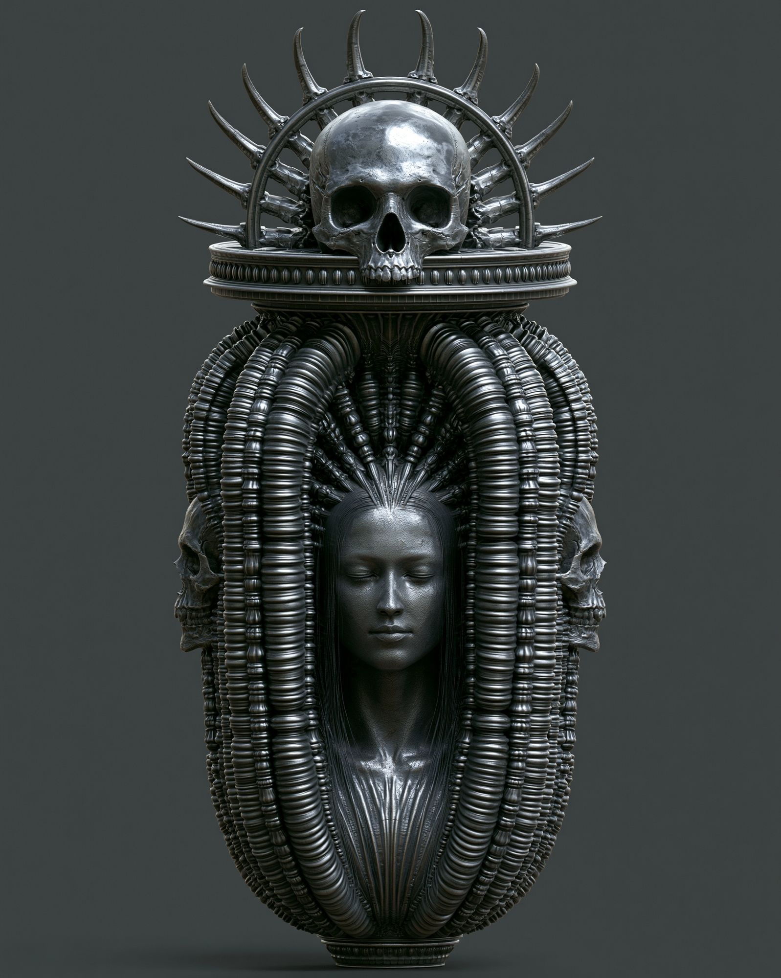Gothic Skull Sculpture Poster. poster — fine-art art