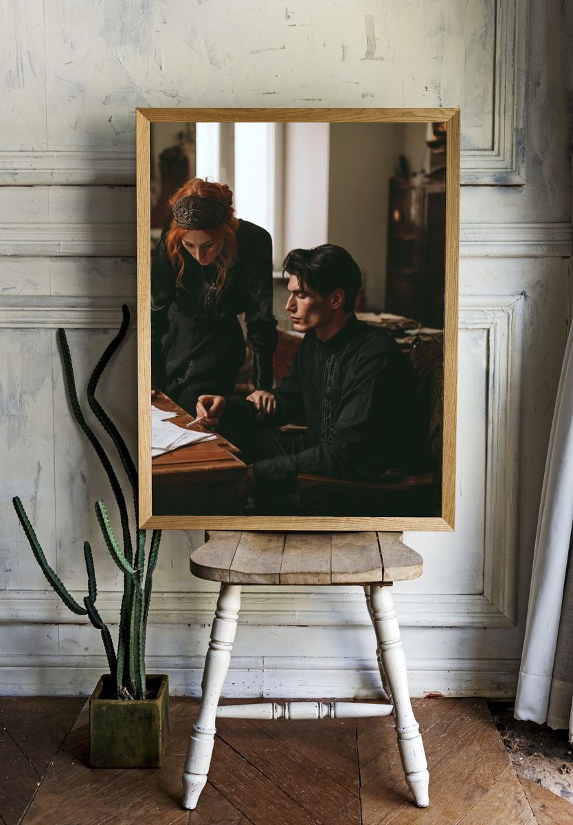 Gothic Study Portrait Poster. — room view 1