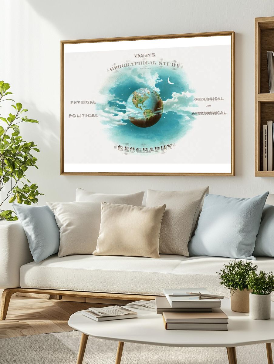 Geographical Study — Vintage Print. — room view 2