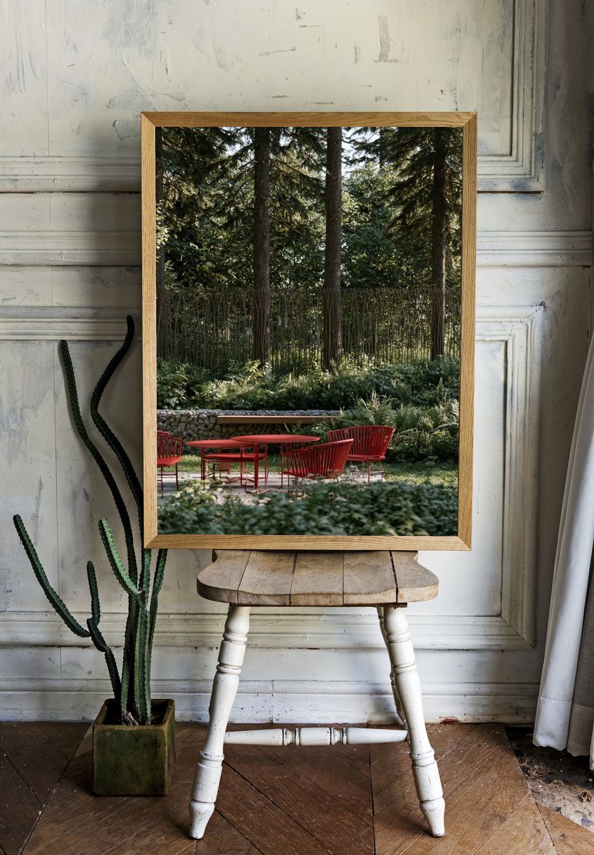 Garden Terrace Photography Poster. room preview
