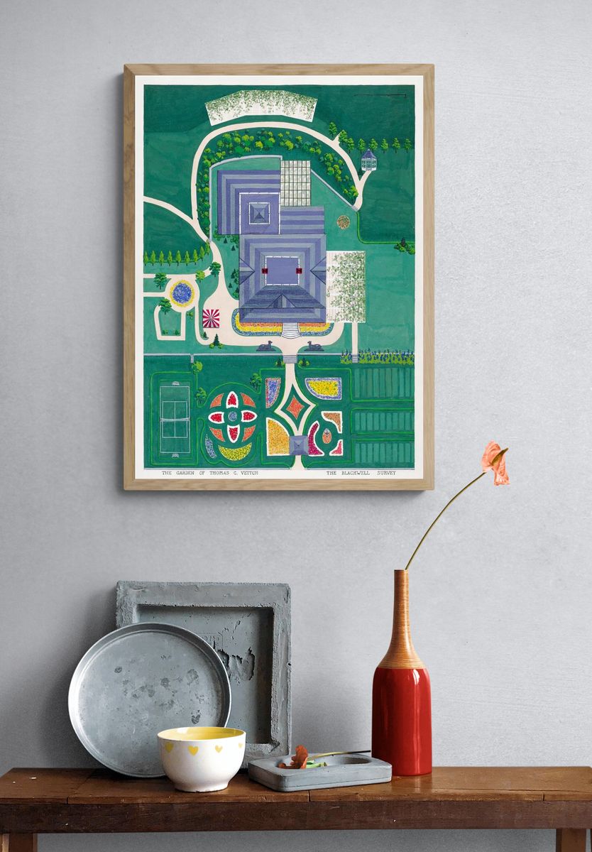The Garden of Thomas C. Veitch — Vintage Print. — room view 3