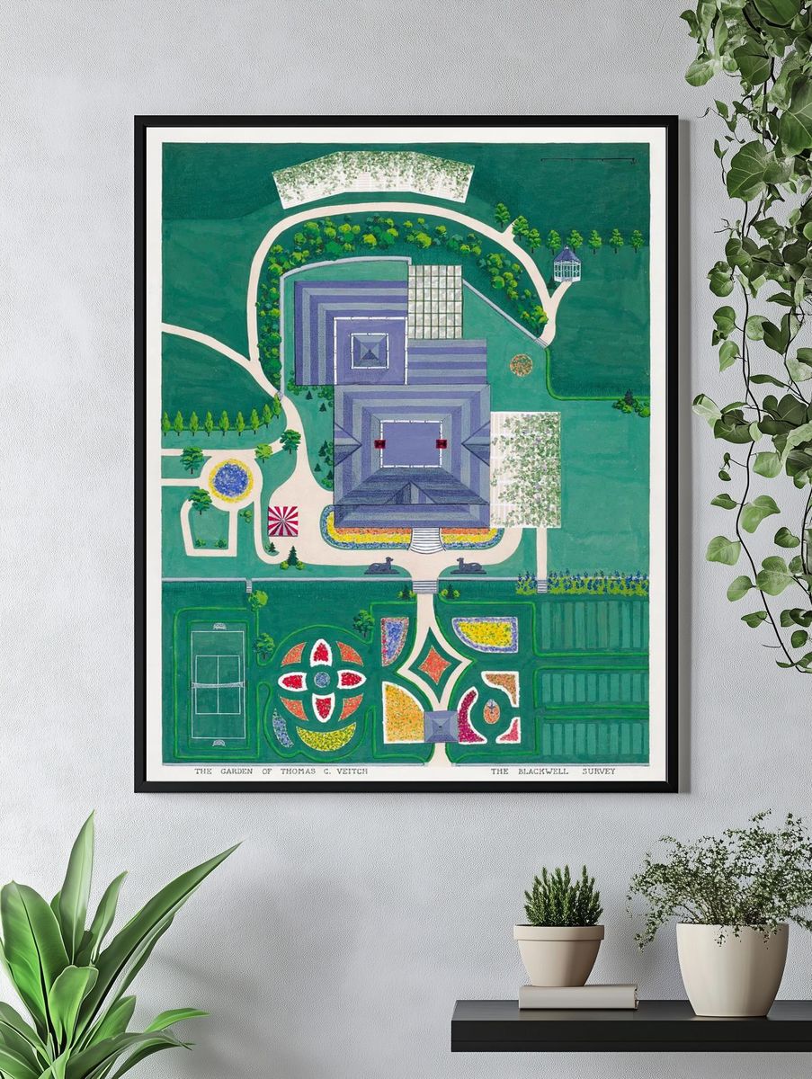 The Garden of Thomas C. Veitch — Vintage Print. — room view 4