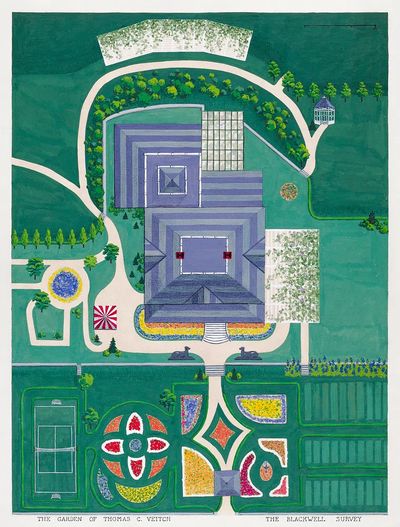 The Garden of Thomas C. Veitch — Vintage Print. poster