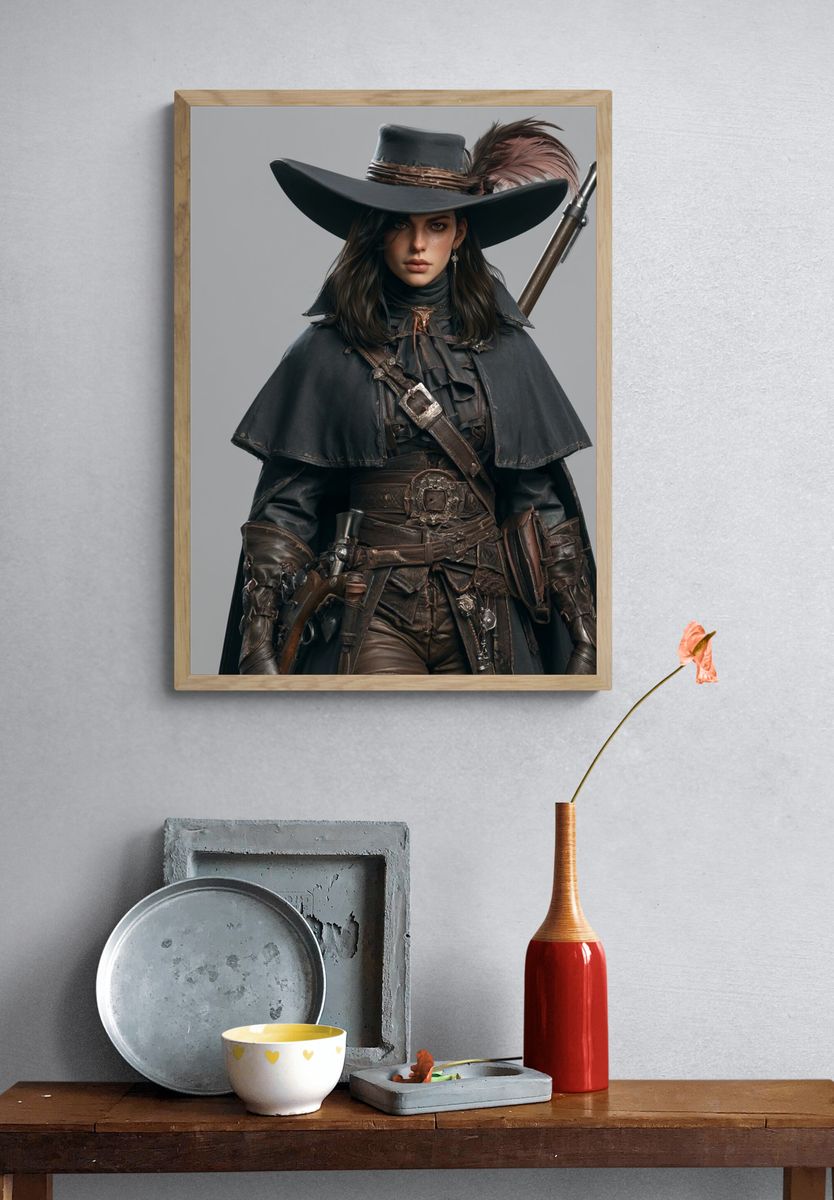 Gunslinger Portrait Photography Poster. — room view 3