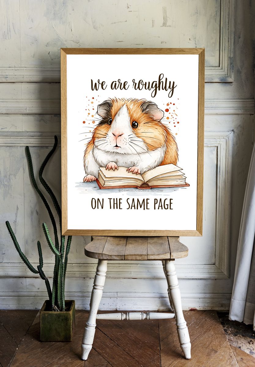 Guinea Pig Quote Typography Poster. room preview