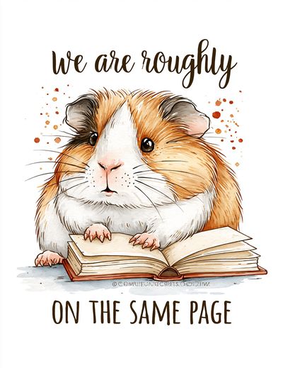 Guinea Pig Quote Typography Poster.