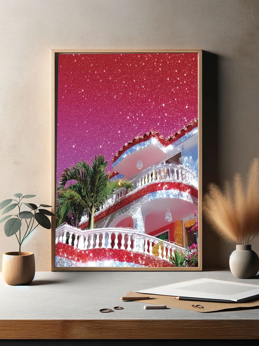 Glittering Villa — Contemporary Print. — room view 2