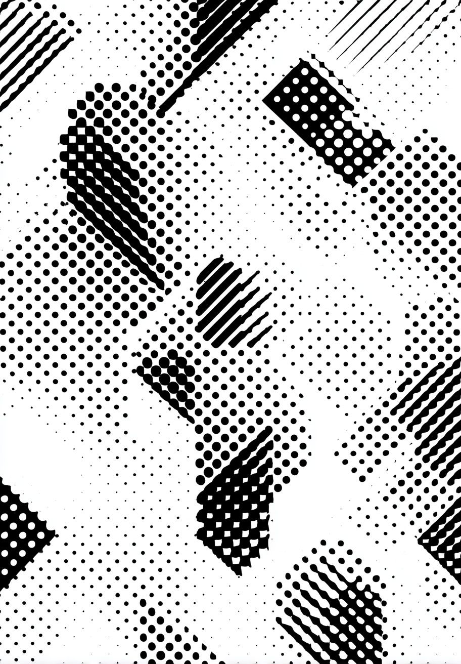Geometric Black-White Poster. poster detail