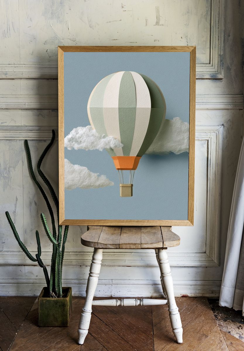 Hot Air Balloon Sky Poster. — room view 1