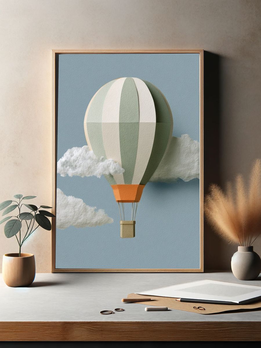 Hot Air Balloon Sky Poster. — room view 2