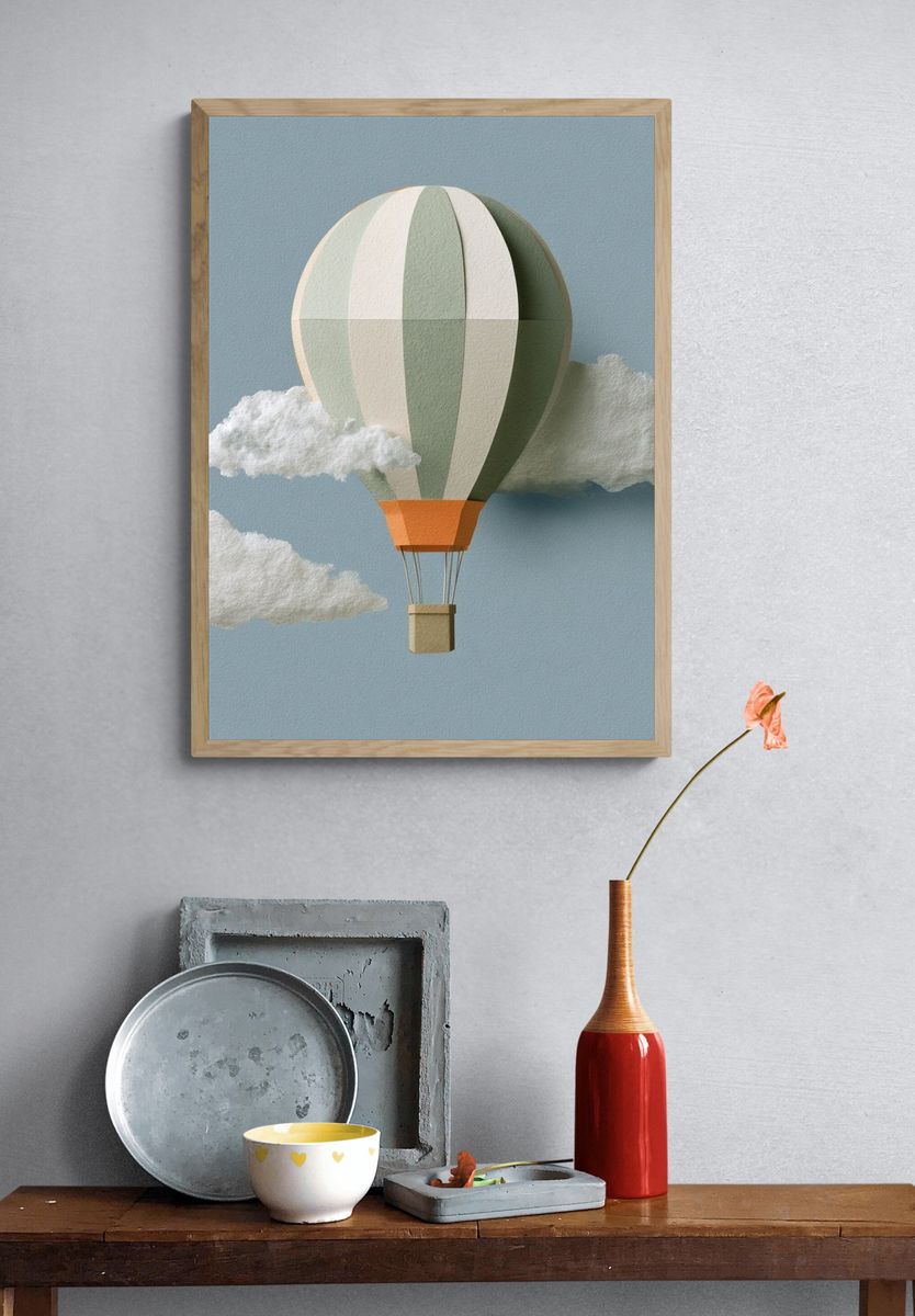 Hot Air Balloon Sky Poster. — room view 3
