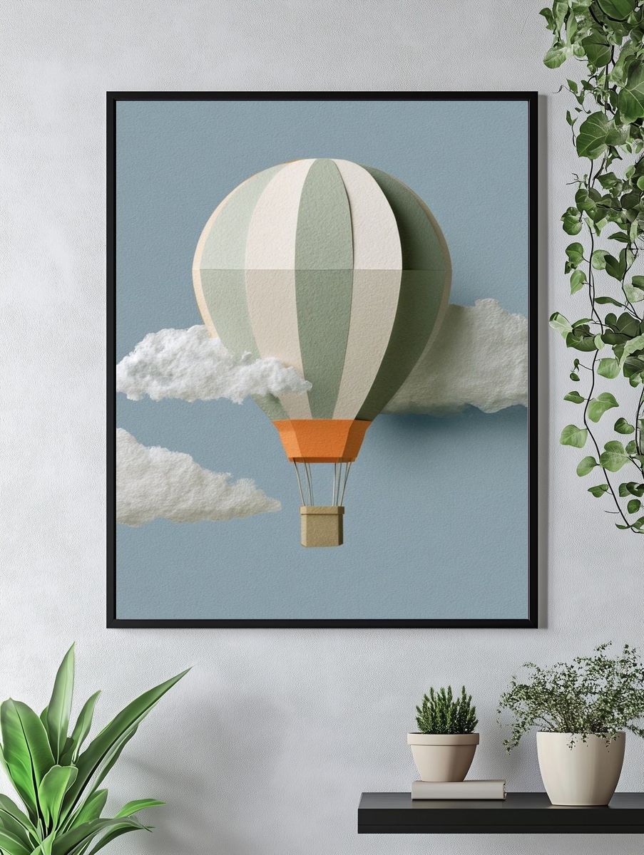 Hot Air Balloon Sky Poster. — room view 4