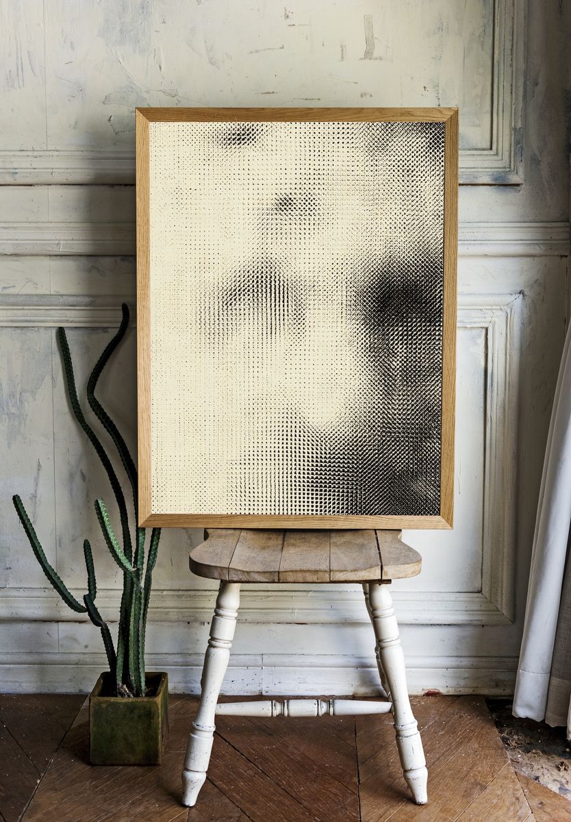 Halftone Texture Abstract Poster. — room view 1
