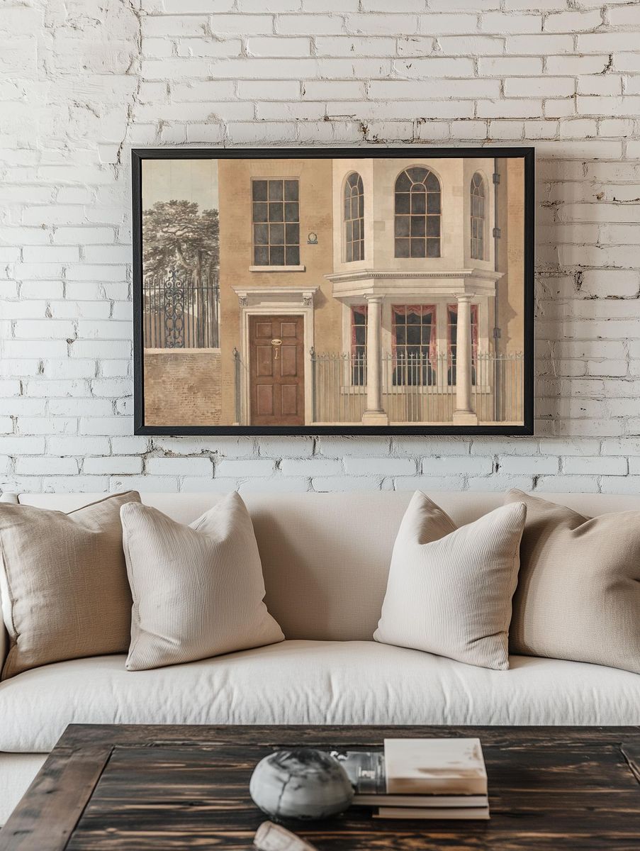 Historic Building — Vintage Print. — room view 1