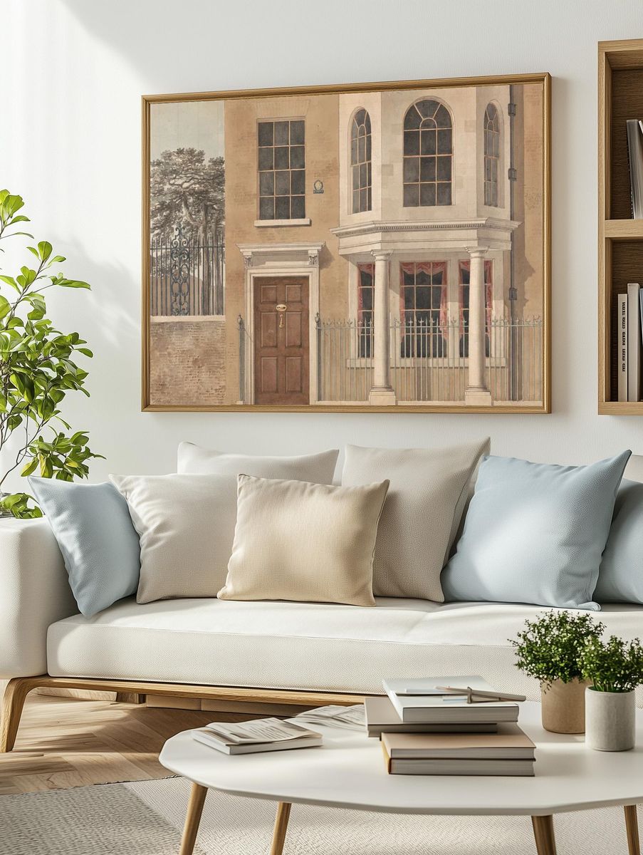Historic Building — Vintage Print. — room view 2