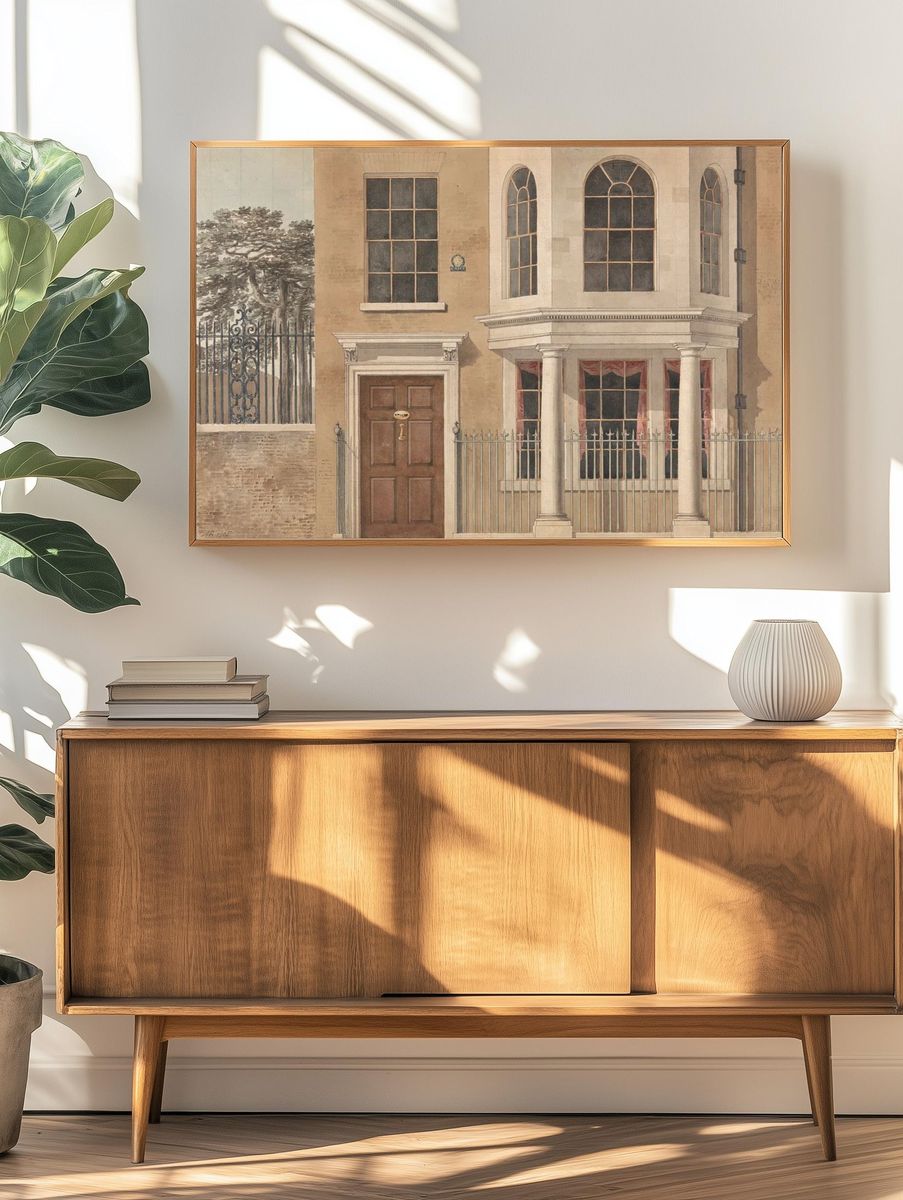 Historic Building — Vintage Print. — room view 3